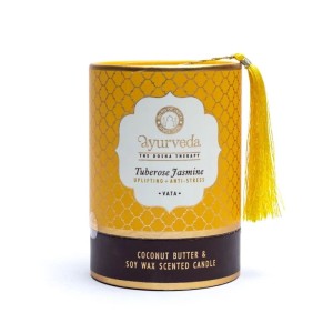Vata Tuberose Jasmine Ayurveda kynttilä 200 g - rentoutumiseen
