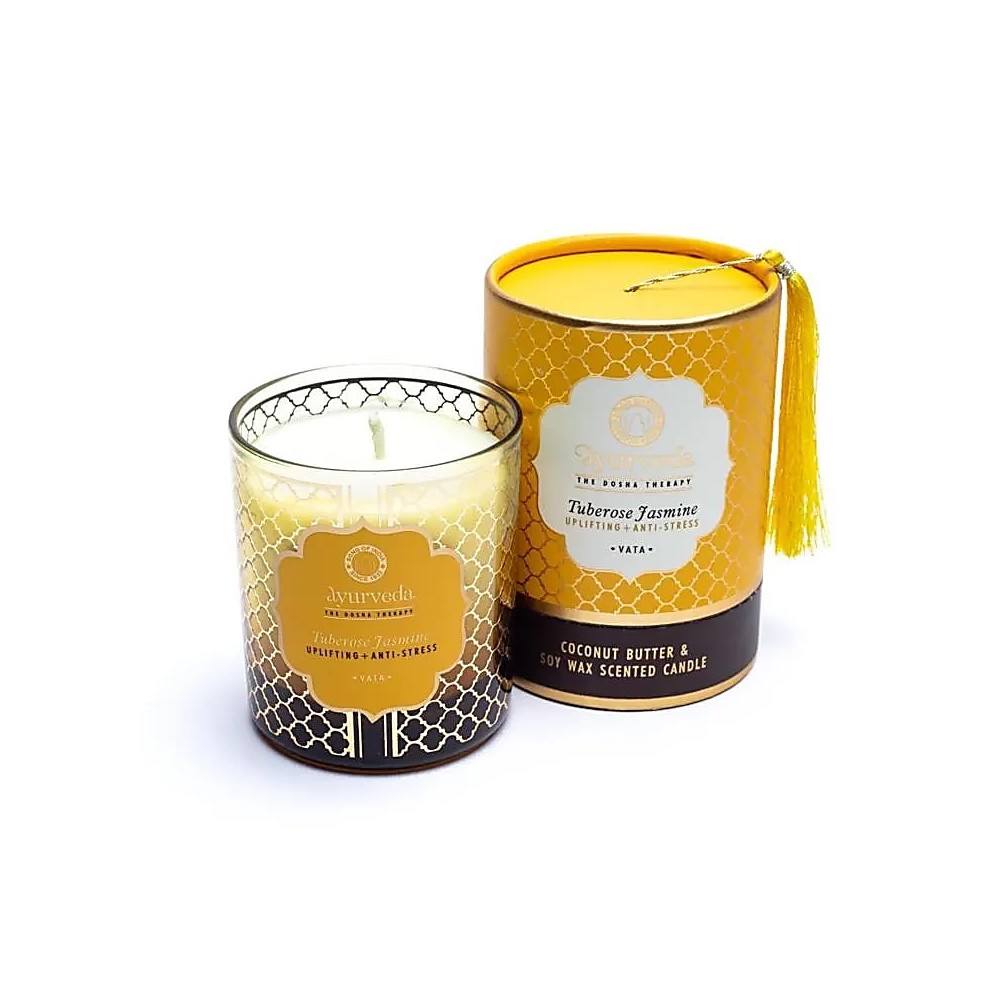 Vata Tuberose Jasmine Ayurveda kynttilä 200 g - rentoutumiseen